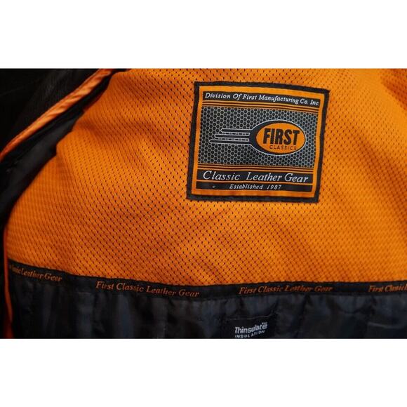 First Classic Leather Jacket with Victory patches & pins - Picture 12 of 13